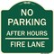 Signmission No Parking After Hours Fire Lane Heavy-Gauge Aluminum Architectural Sign, 18" x 18", G-1818-23815 A-DES-G-1818-23815 - alternate 1